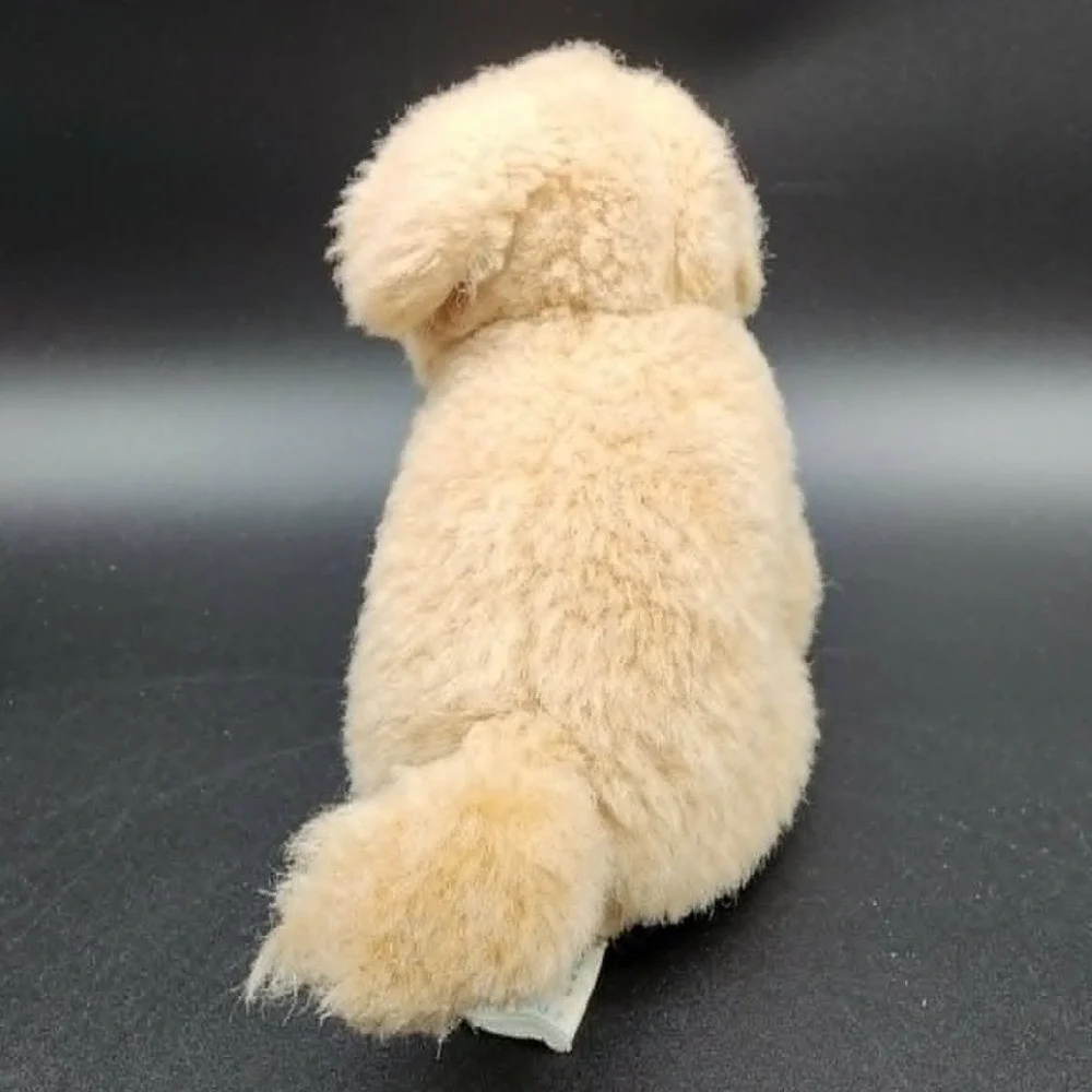 j. elsner co plush dog Tan  Lab‎ Retriever Vintage Realistic Curly Fur Toy